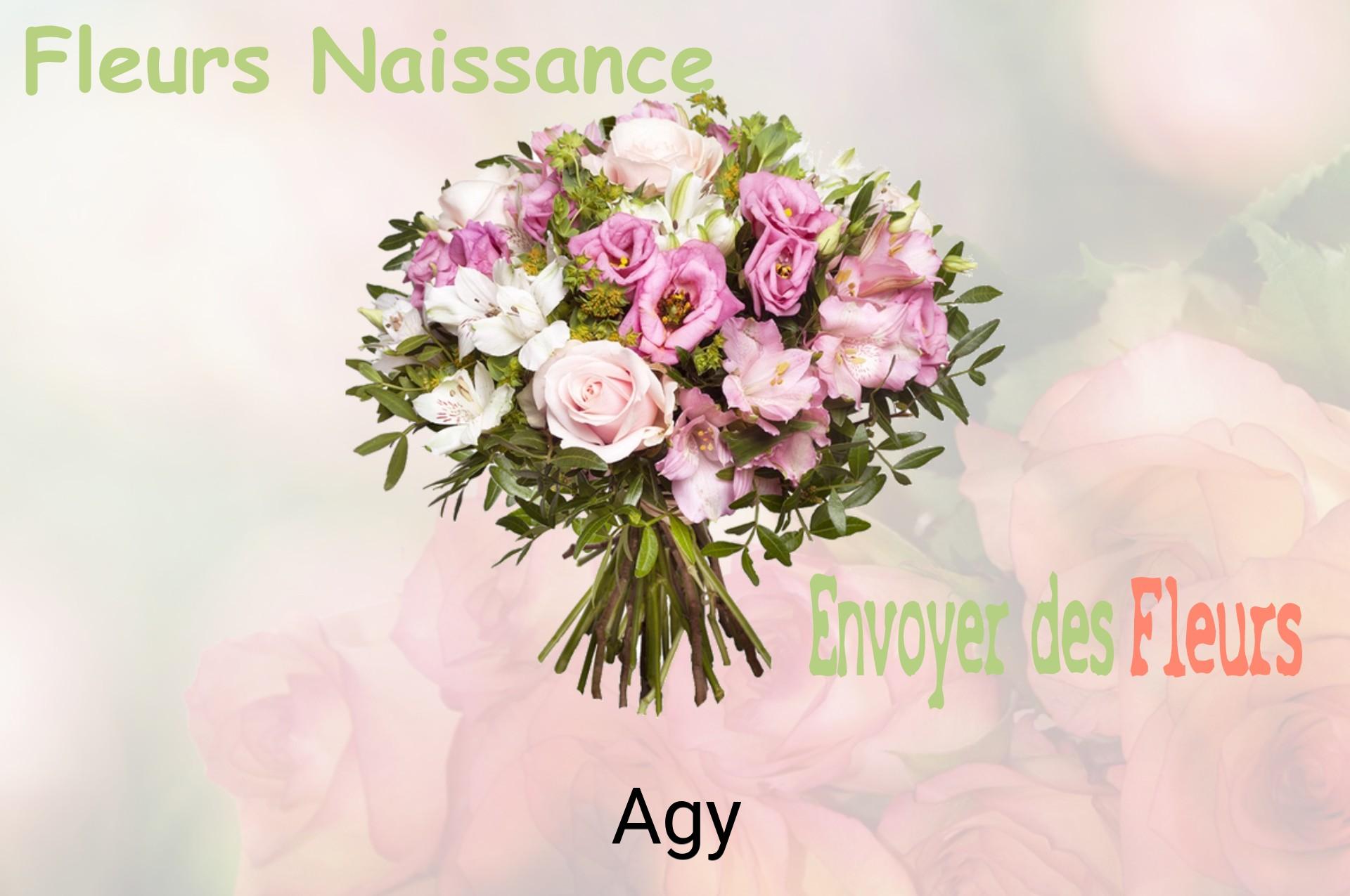Bouquet de fleurs de naissance livré à Agy